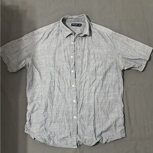 Faded Glory Light Gray Casual Button-Down Shirt